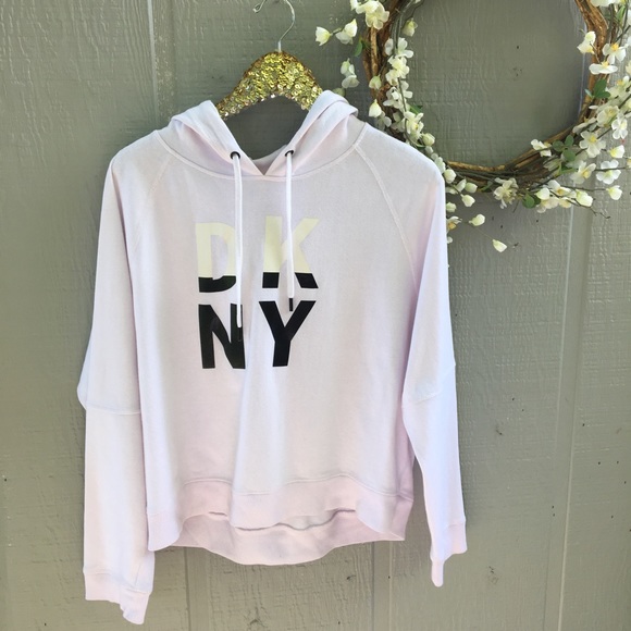 Dkny Tops - DKNY logo blush short cut style sweatshirt. XL.